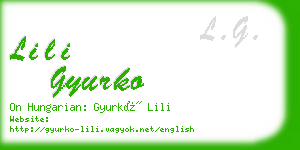 lili gyurko business card